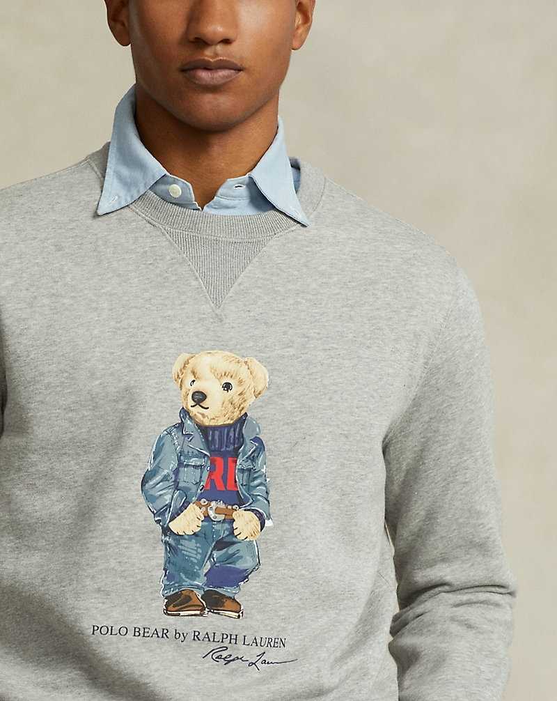 Pullover Ralph Lauren Bear Fleece Hombre Andover Heather Denim Bea | LDREOFW-37 - vista 5