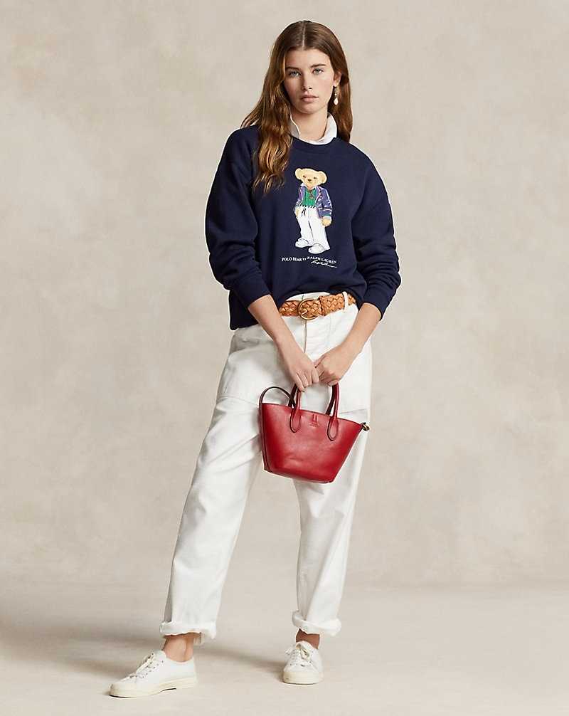 Pullover Ralph Lauren Bear Fleece Mujer Azul Marino | LUQDGWK-91 - vista 3