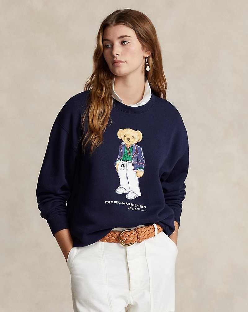 Pullover Ralph Lauren Bear Fleece Mujer Azul Marino | LUQDGWK-91 - vista 1