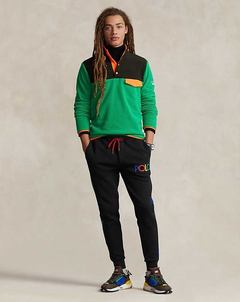 Pullover Ralph Lauren Colour-Blocked Brushed Fleece Hombre Billiard Multi | YKBOAVJ-85 - vista 3