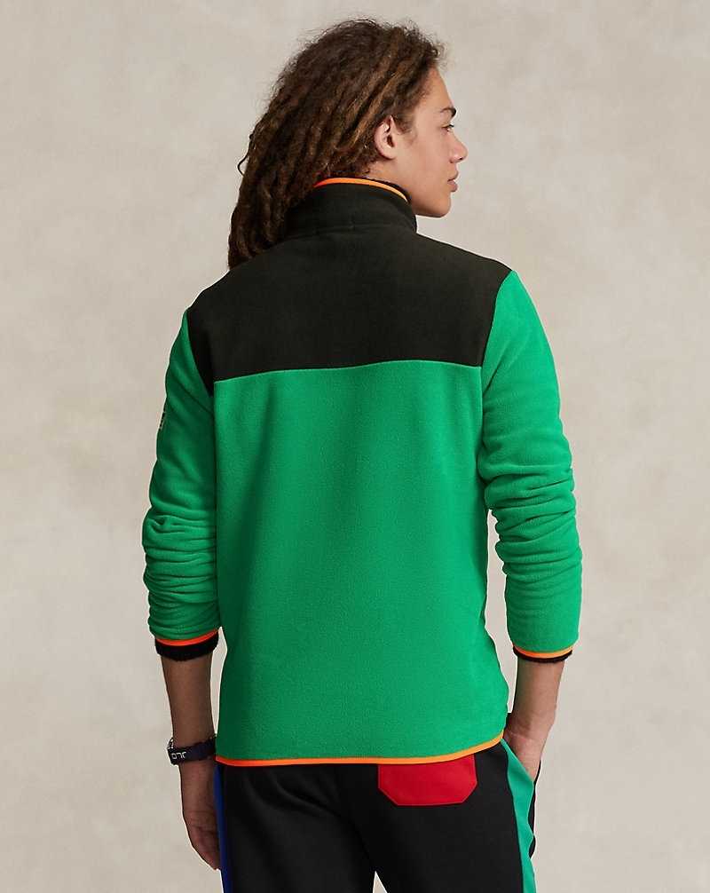 Pullover Ralph Lauren Colour-Blocked Brushed Fleece Hombre Billiard Multi | YKBOAVJ-85 - vista 4