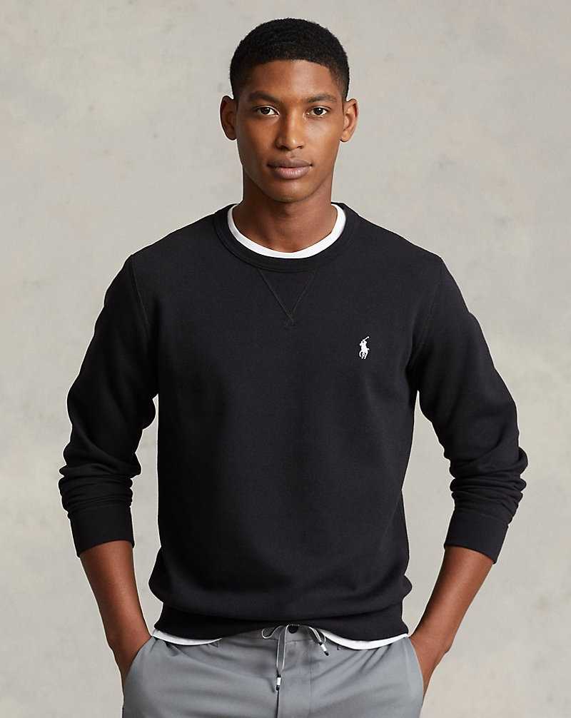 Pullover Ralph Lauren Double-Knit Hombre Black/Cream | ZJWFMEC-37 - vista 1