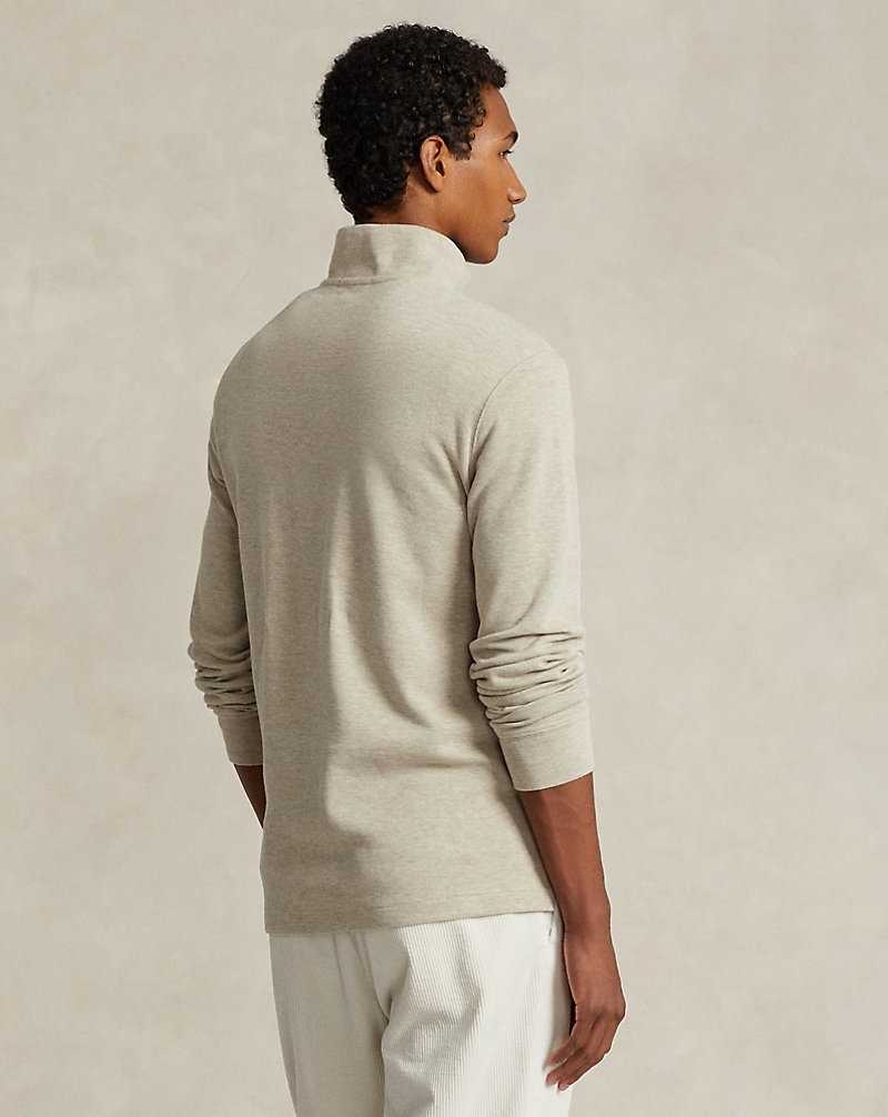 Pullover Ralph Lauren Estate-Rib Quarter-Zip Hombre Beige | ZJAGETU-17 - vista 4