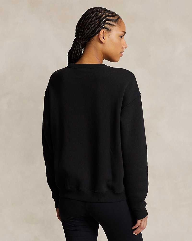 Pullover Ralph Lauren Fleece Crewneck Mujer Negros | BKYTHJW-43 - vista 4
