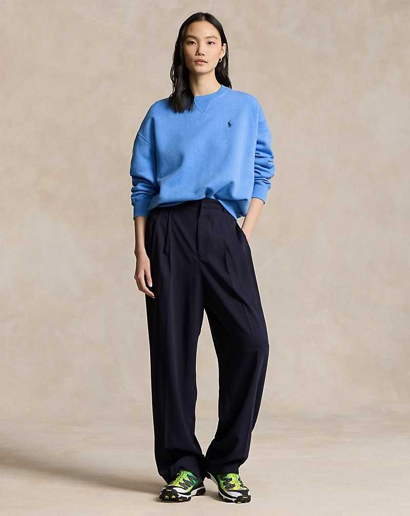 Pullover Ralph Lauren Fleece Crewneck Mujer Azules | CAWTLHM-73 - vista 3