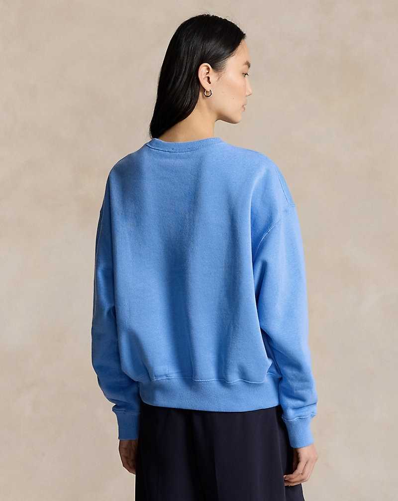 Pullover Ralph Lauren Fleece Crewneck Mujer Azules | CAWTLHM-73 - vista 4