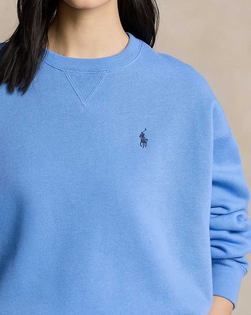 Pullover Ralph Lauren Fleece Crewneck Mujer Azules | CAWTLHM-73 - vista 5
