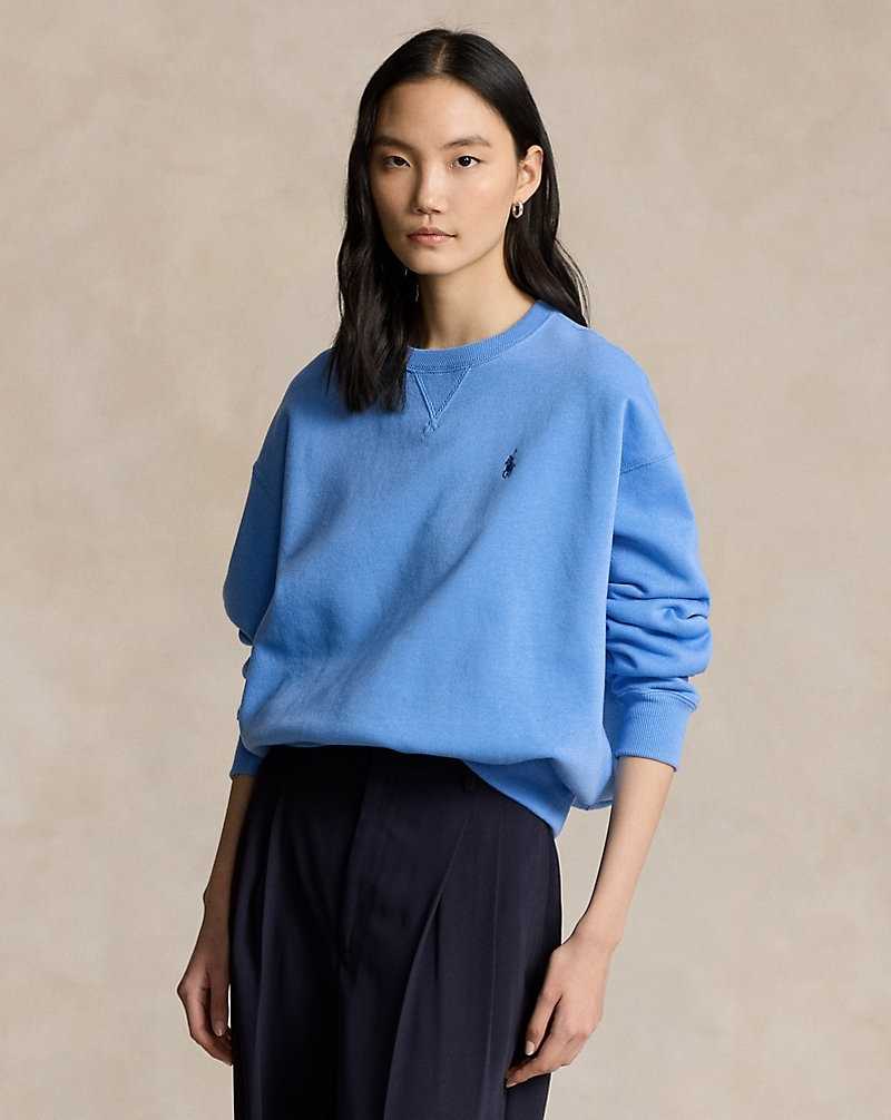 Pullover Ralph Lauren Fleece Crewneck Mujer Azules | CAWTLHM-73 - vista 1