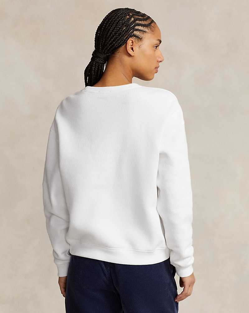 Pullover Ralph Lauren Fleece Crewneck Mujer Blancos | CQWBDKS-05 - vista 4
