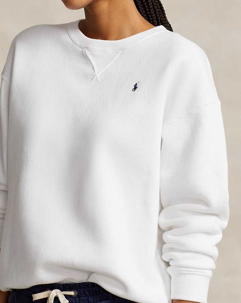 Pullover Ralph Lauren Fleece Crewneck Mujer Blancos | CQWBDKS-05 - vista 5