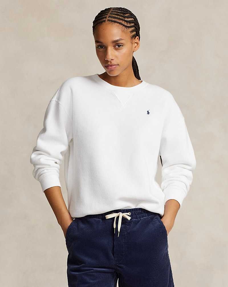 Pullover Ralph Lauren Fleece Crewneck Mujer Blancos | CQWBDKS-05 - vista 1