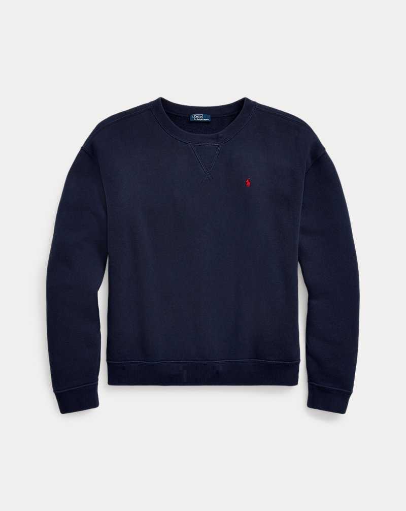 Pullover Ralph Lauren Fleece Crewneck Mujer Azul Marino | RBNJPWX-25 - vista 2