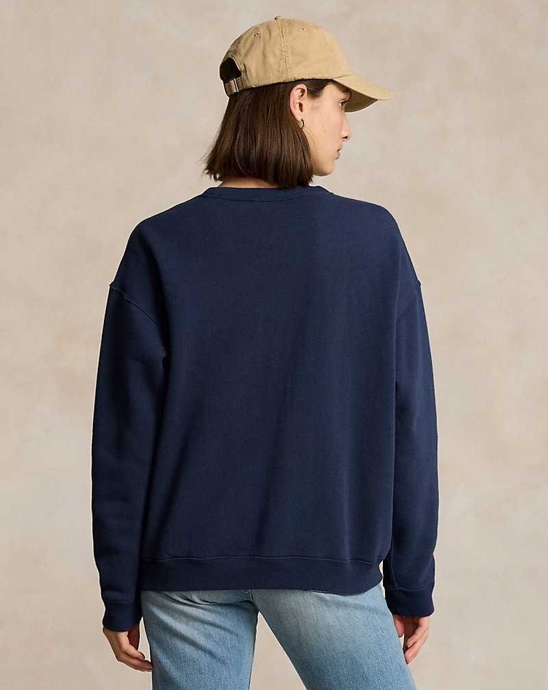 Pullover Ralph Lauren Fleece Crewneck Mujer Azul Marino | RBNJPWX-25 - vista 4