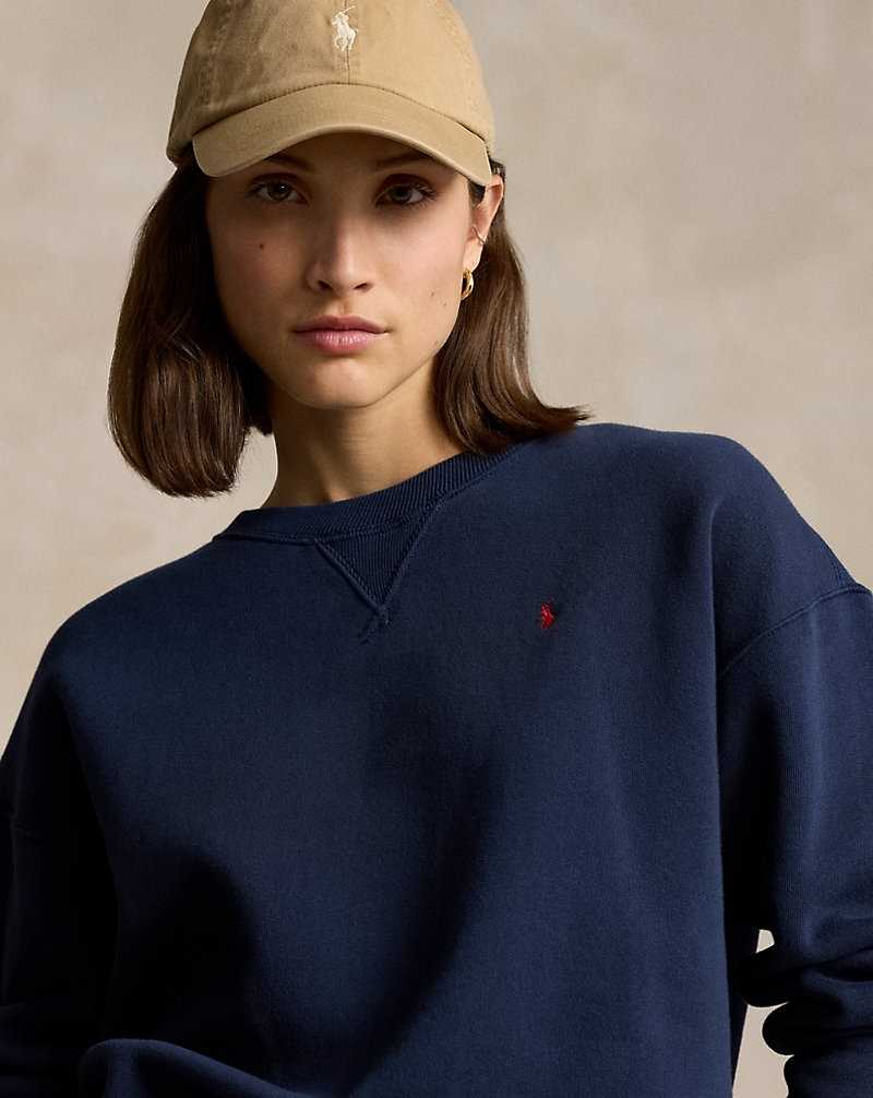 Pullover Ralph Lauren Fleece Crewneck Mujer Azul Marino | RBNJPWX-25 - vista 5