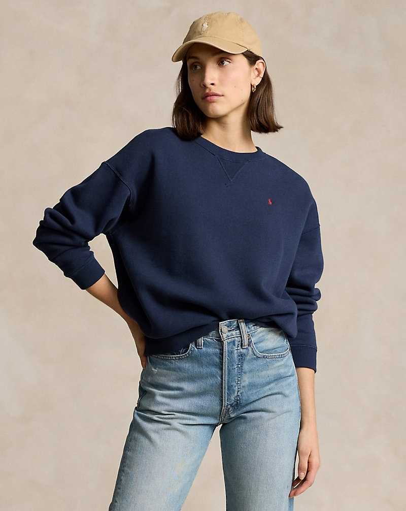 Pullover Ralph Lauren Fleece Crewneck Mujer Azul Marino | RBNJPWX-25 - vista 1