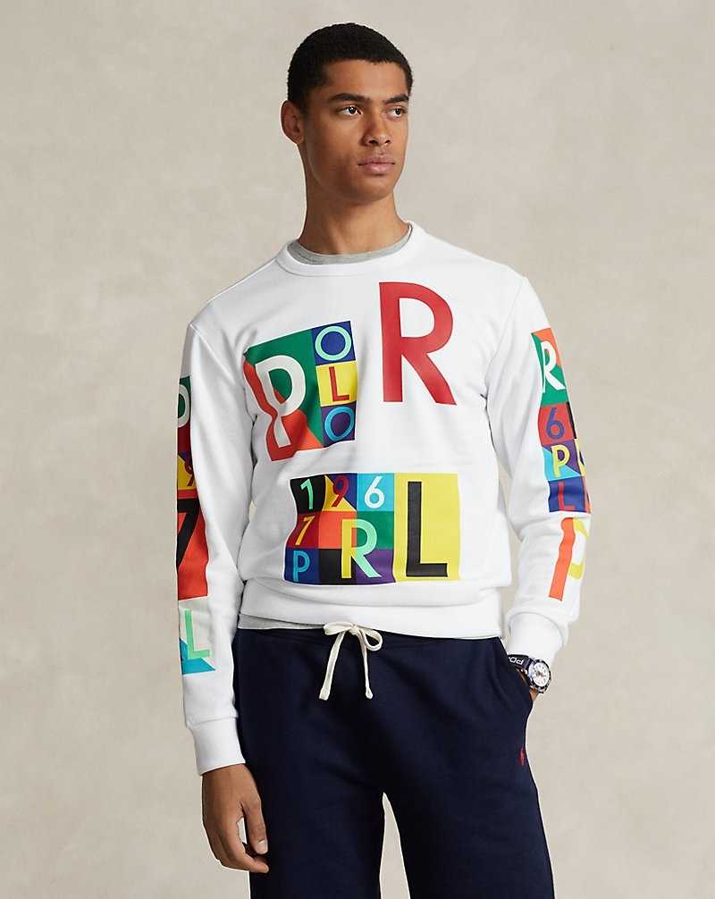 Pullover Ralph Lauren Fleece Graphic Hombre Blancos | BGTOCZN-27 - vista 1
