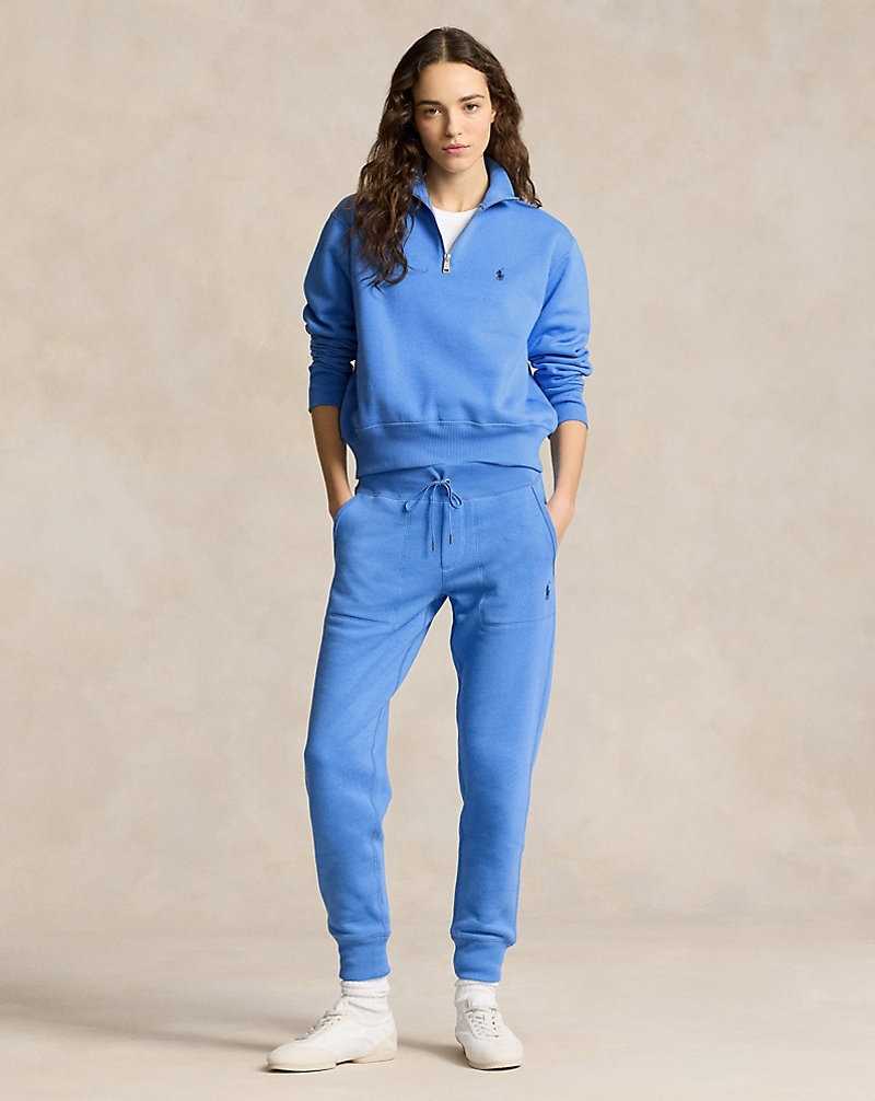 Pullover Ralph Lauren Fleece Half-Zip Mujer Azules | RFXDBCT-37 - vista 3