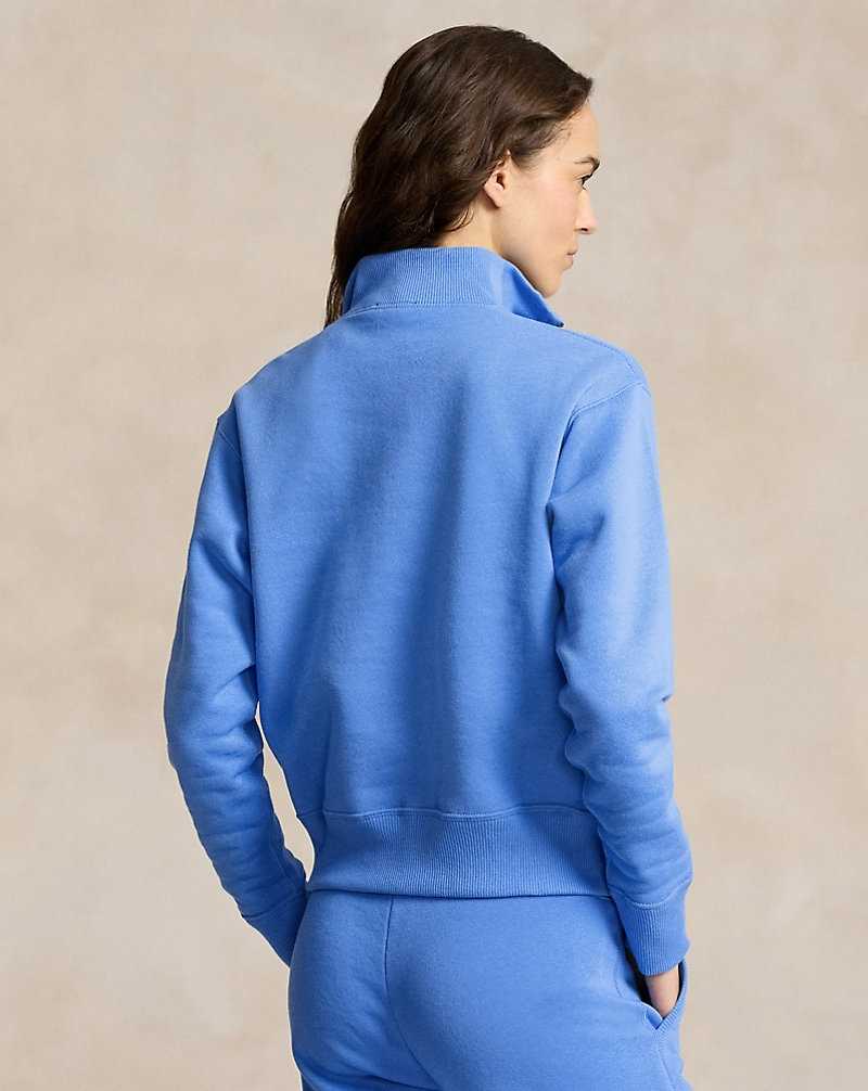Pullover Ralph Lauren Fleece Half-Zip Mujer Azules | RFXDBCT-37 - vista 4