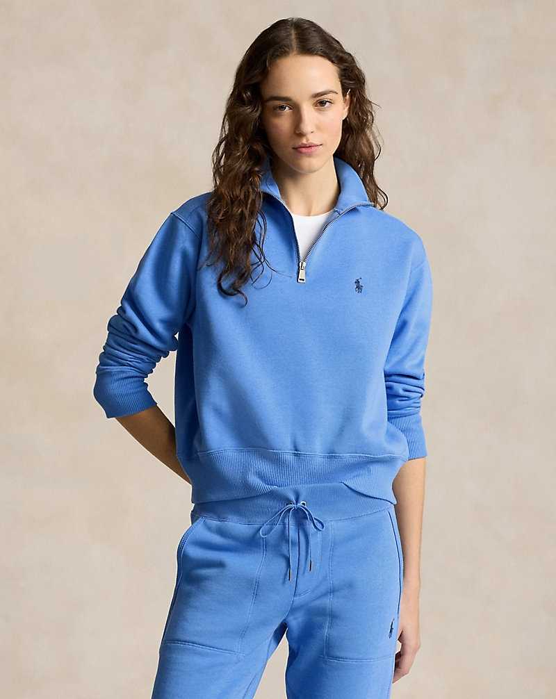 Pullover Ralph Lauren Fleece Half-Zip Mujer Azules | RFXDBCT-37 - vista 1