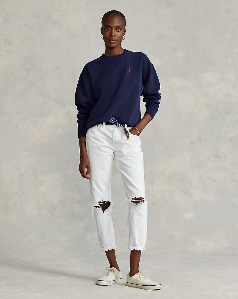Pullover Ralph Lauren Fleece Mujer Azul Marino | SVXNHJK-94 - vista 3