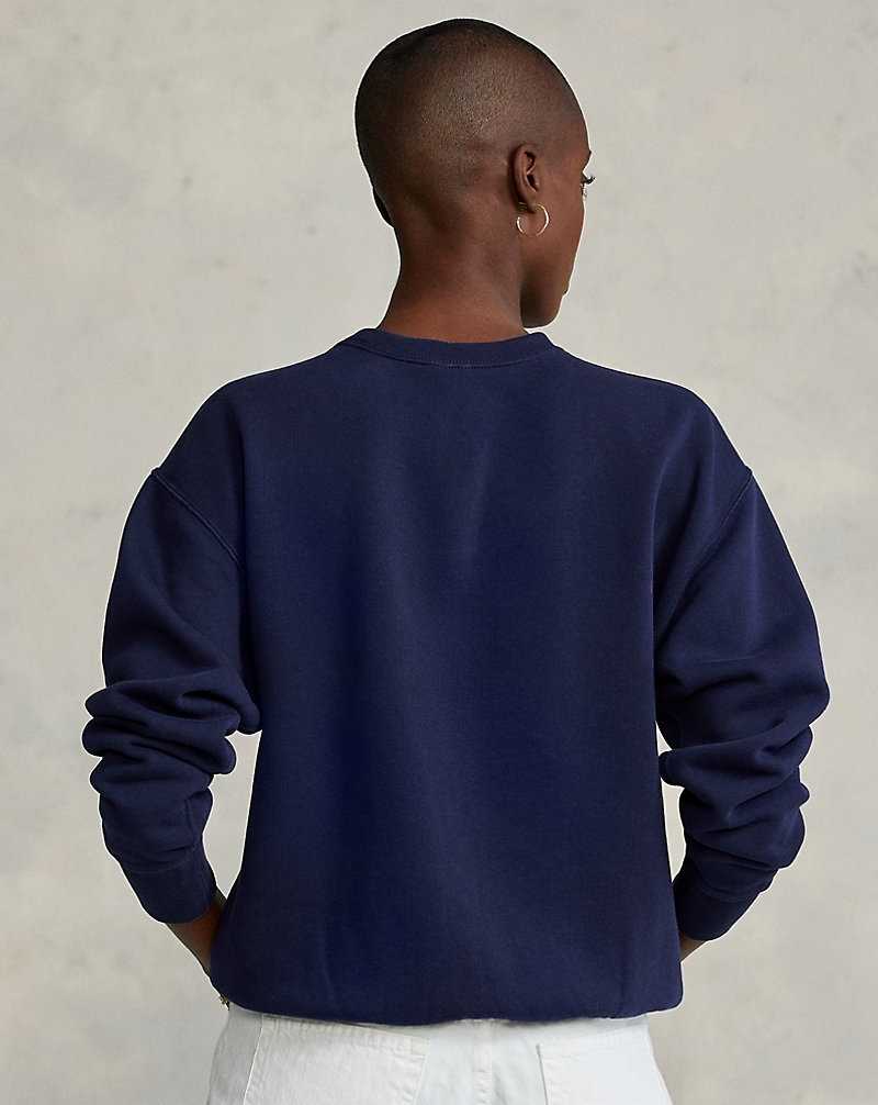 Pullover Ralph Lauren Fleece Mujer Azul Marino | SVXNHJK-94 - vista 4