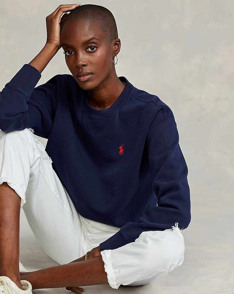 Pullover Ralph Lauren Fleece Mujer Azul Marino | SVXNHJK-94 - vista 1