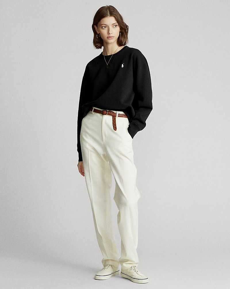 Pullover Ralph Lauren Fleece Mujer Negros | PYONBVT-70 - vista 3