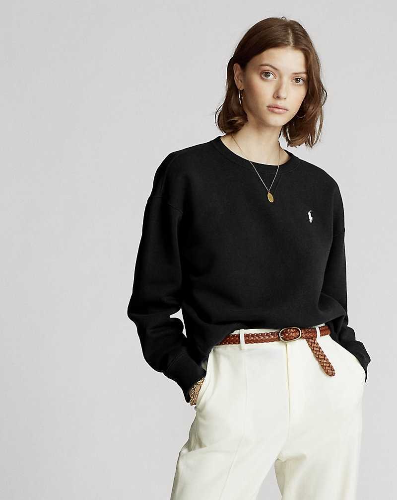 Pullover Ralph Lauren Fleece Mujer Negros | PYONBVT-70 - vista 1