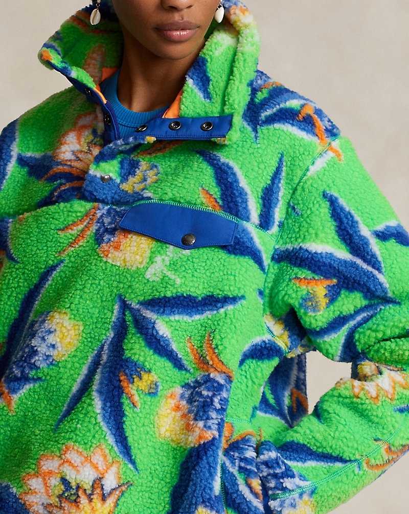 Pullover Ralph Lauren Floral Fleece Mujer Verdes | ASDLIMZ-64 - vista 5