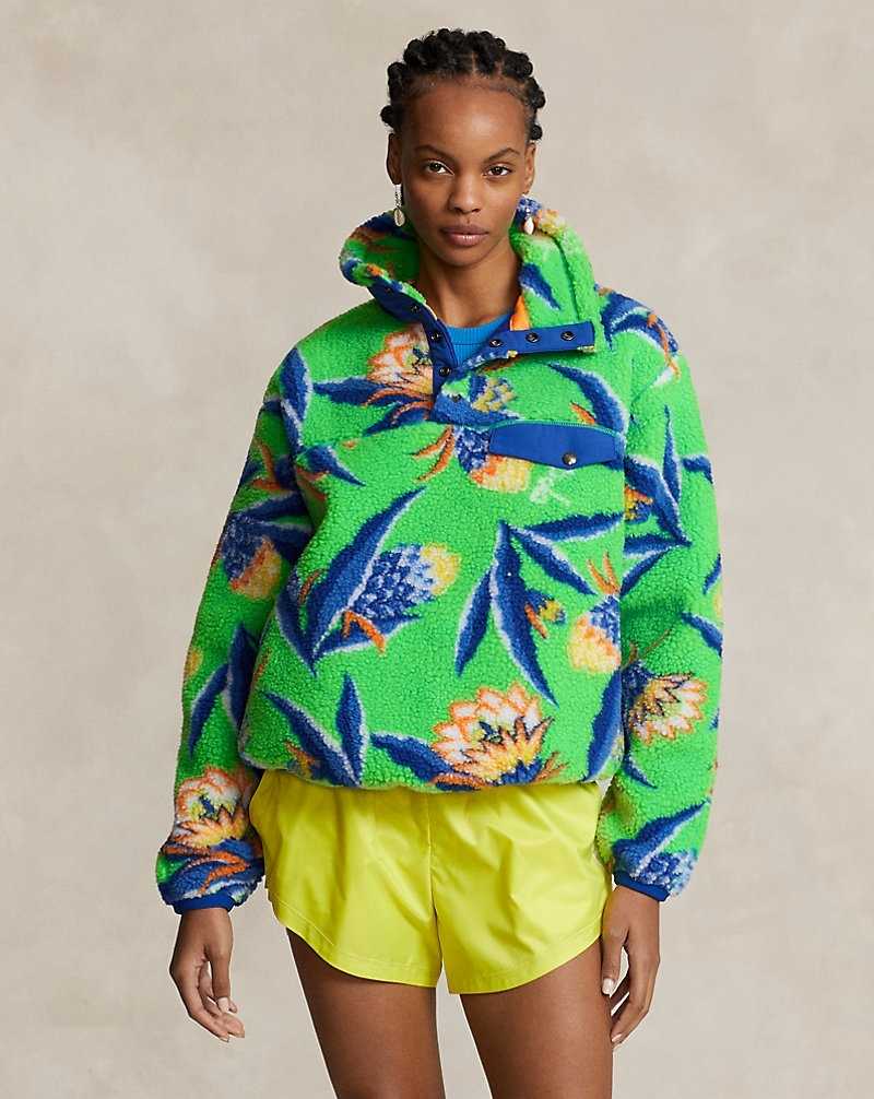Pullover Ralph Lauren Floral Fleece Mujer Verdes | ASDLIMZ-64 - vista 1