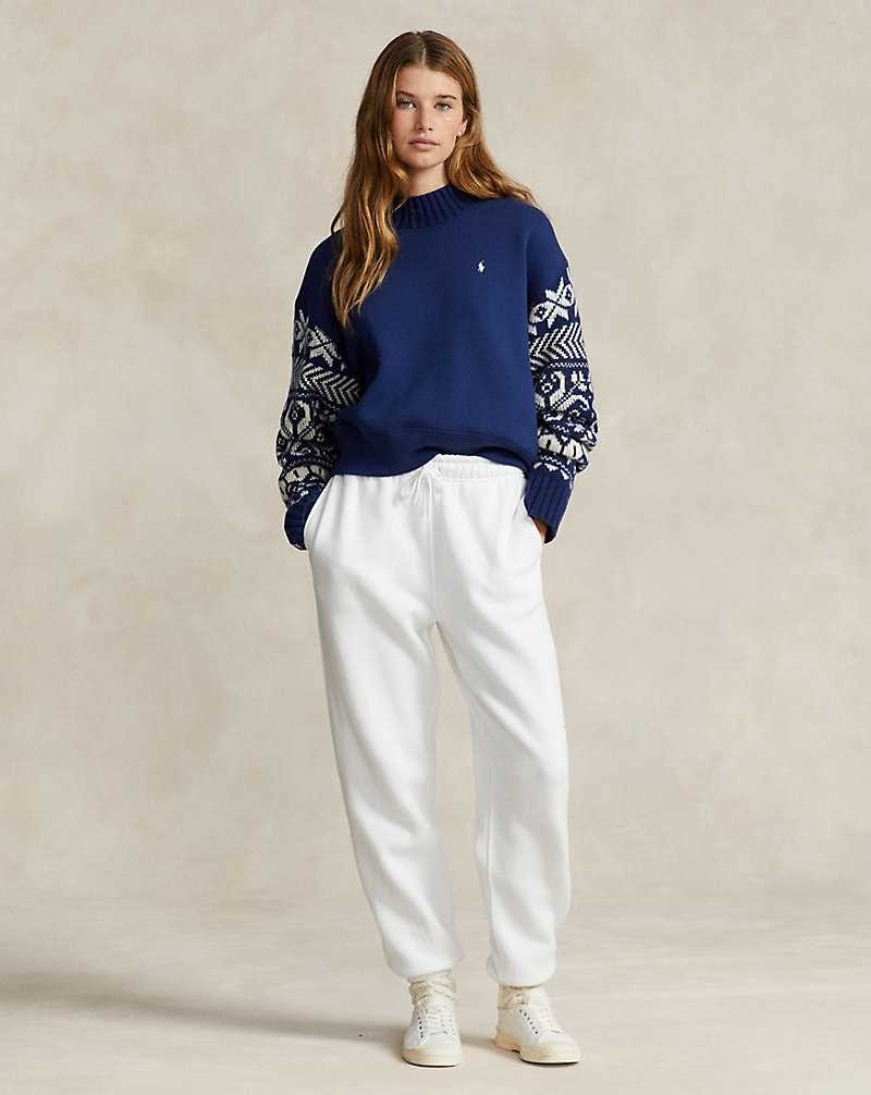 Pullover Ralph Lauren Hybrid Mockneck Mujer Azul Rey | VFCQYMZ-49 - vista 3