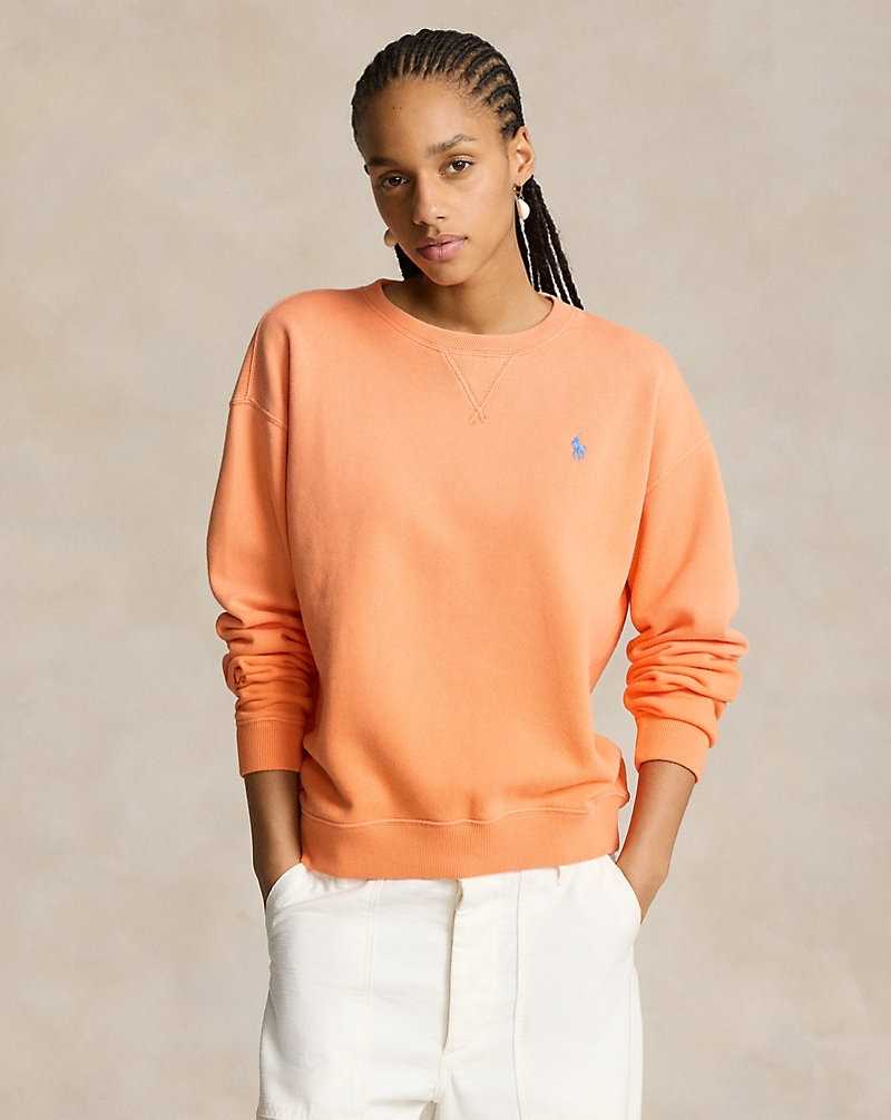Pullover Ralph Lauren Lightweight Fleece Crewneck Mujer Naranjas | ZUBMIAC-82 - vista 3