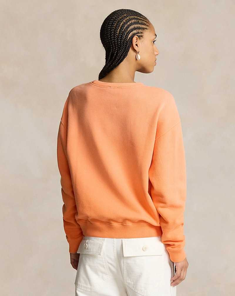 Pullover Ralph Lauren Lightweight Fleece Crewneck Mujer Naranjas | ZUBMIAC-82 - vista 4