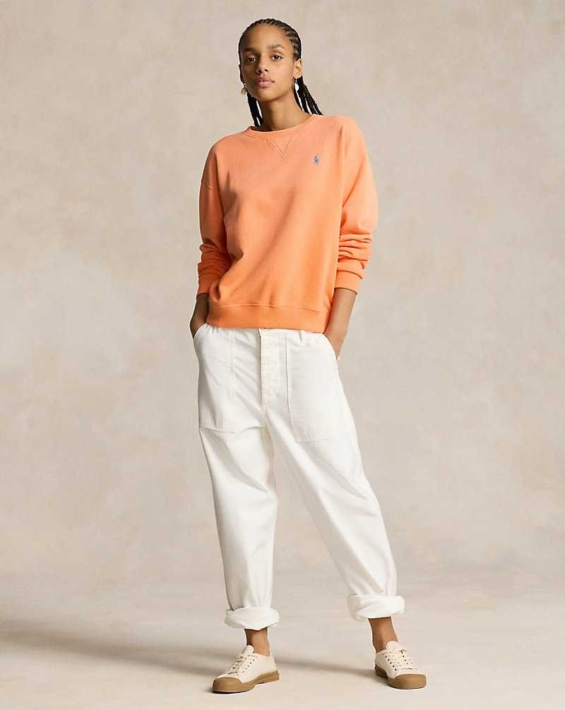 Pullover Ralph Lauren Lightweight Fleece Crewneck Mujer Naranjas | ZUBMIAC-82 - vista 1