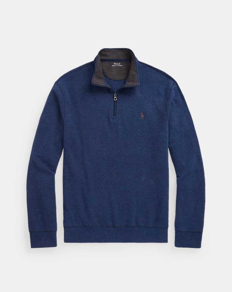 Pullover Ralph Lauren Luxury Jersey Quarter-Zip Hombre Azul Marino | FPJVQXA-63 - vista 2