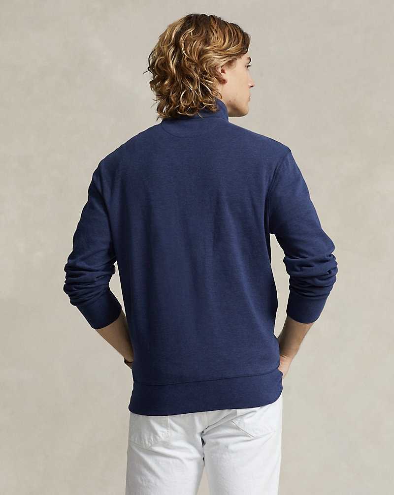 Pullover Ralph Lauren Luxury Jersey Quarter-Zip Hombre Azul Marino | FPJVQXA-63 - vista 4