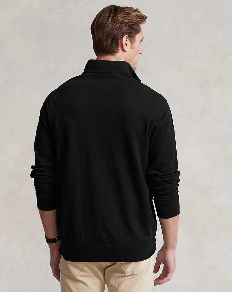 Pullover Ralph Lauren Luxury Jersey Quarter-Zip Hombre Polo Black/C9686 | EGPLWQA-08 - vista 4