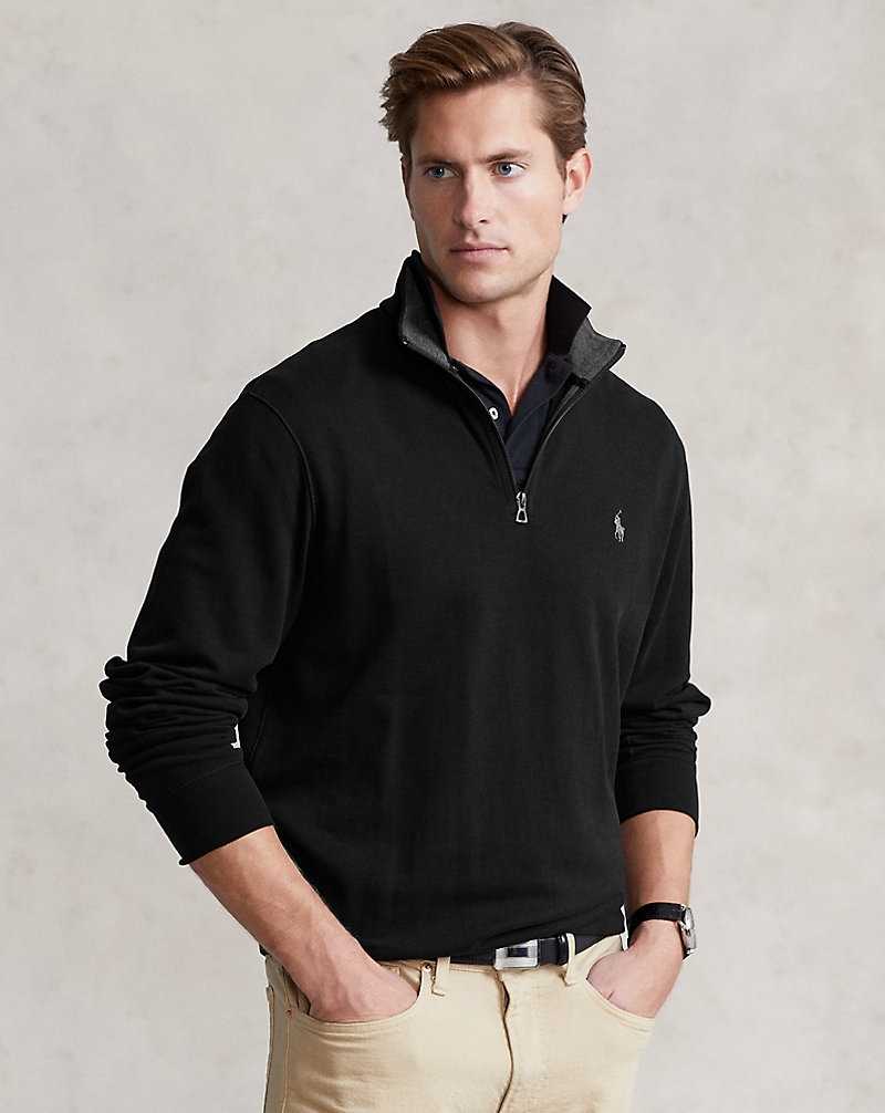 Pullover Ralph Lauren Luxury Jersey Quarter-Zip Hombre Polo Black/C9686 | EGPLWQA-08 - vista 1