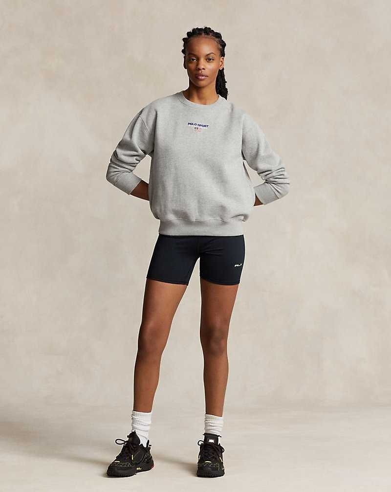 Pullover Ralph Lauren Sport Logo Fleece Mujer Andover Heather | FWNEBVA-21 - vista 3