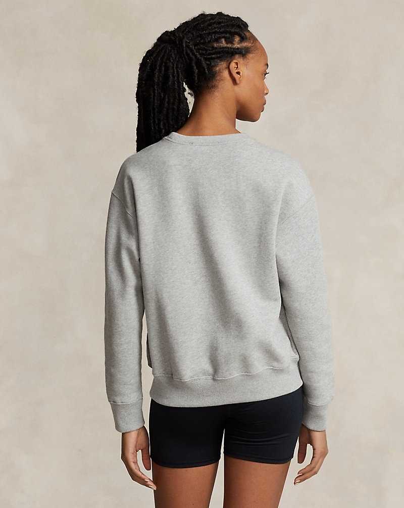 Pullover Ralph Lauren Sport Logo Fleece Mujer Andover Heather | FWNEBVA-21 - vista 4