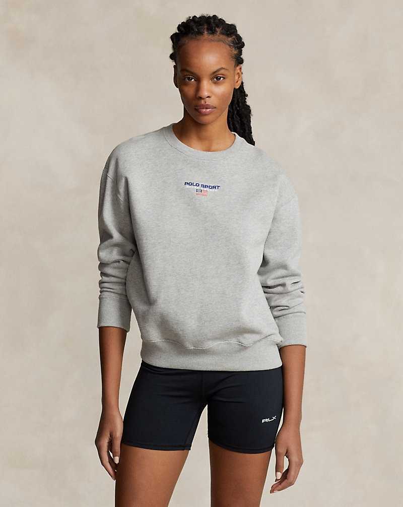 Pullover Ralph Lauren Sport Logo Fleece Mujer Andover Heather | FWNEBVA-21 - vista 1