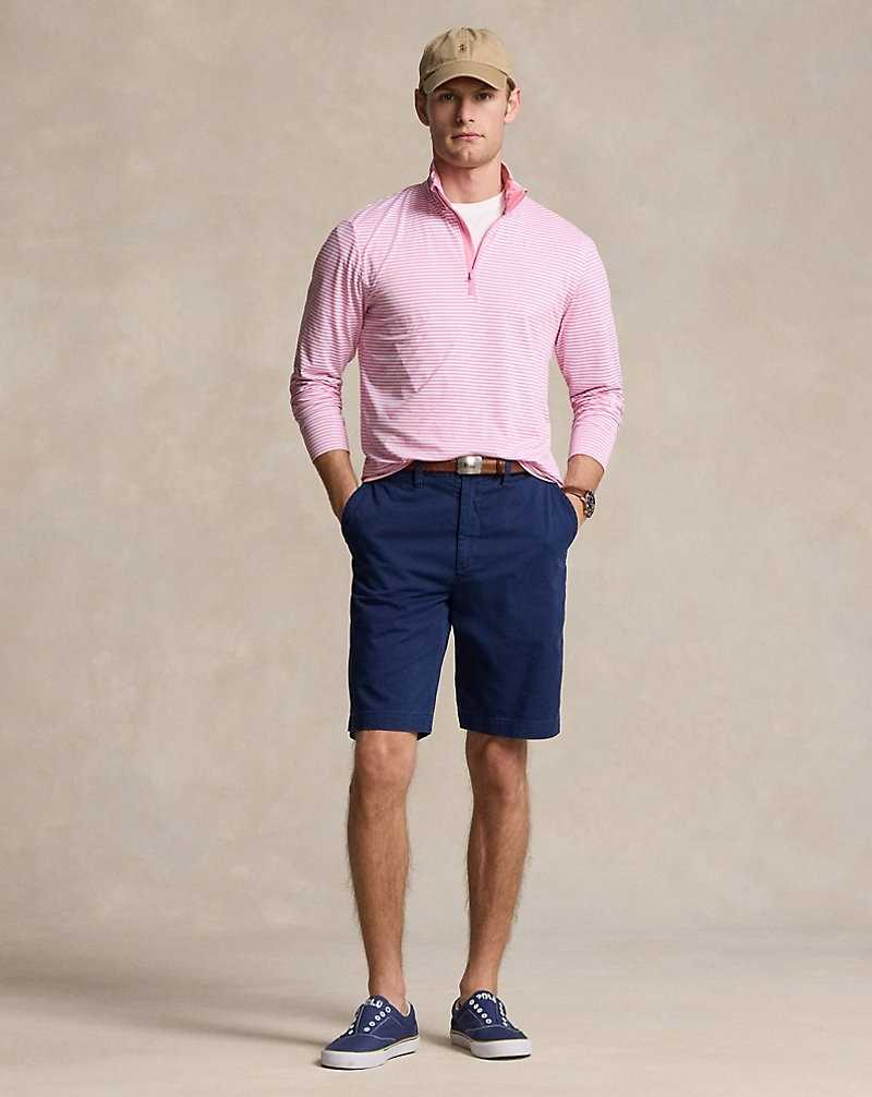 Pullover Ralph Lauren Striped Jersey Quarter-Zip Hombre Rosas | EMODSKF-90 - vista 3