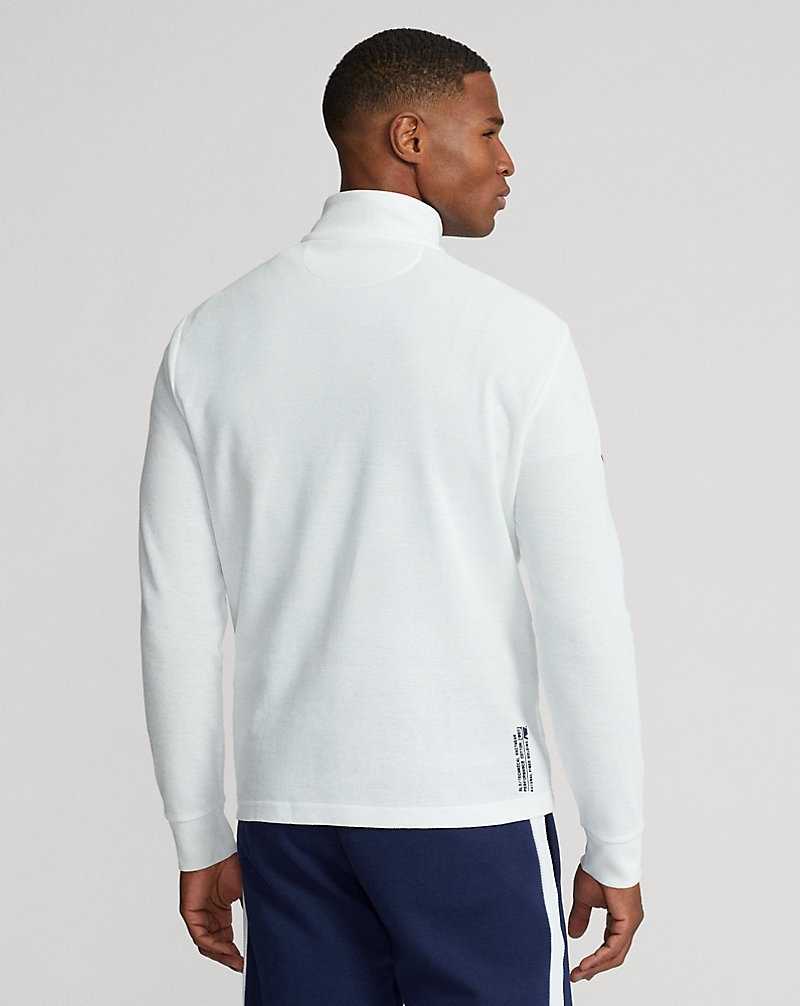 Pullover Ralph Lauren Wimbledon CLARUS Quarter-Zip Hombre Blancos | BPISJAO-50 - vista 4
