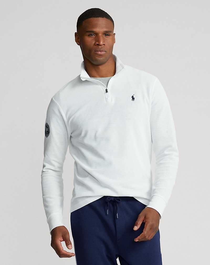 Pullover Ralph Lauren Wimbledon CLARUS Quarter-Zip Hombre Blancos | BPISJAO-50 - vista 1