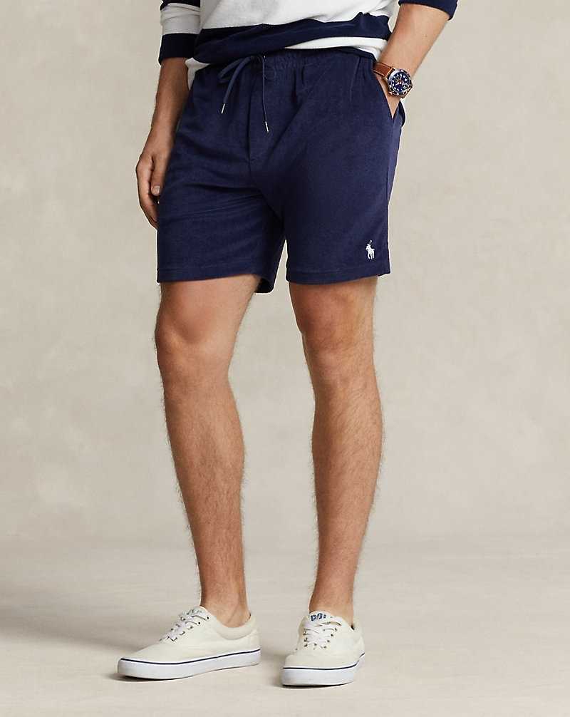 Ropa De Casa Ralph Lauren 16.5-cm Terry Drawstring Hombre Azul Marino | IBLGCMA-40 - vista 3