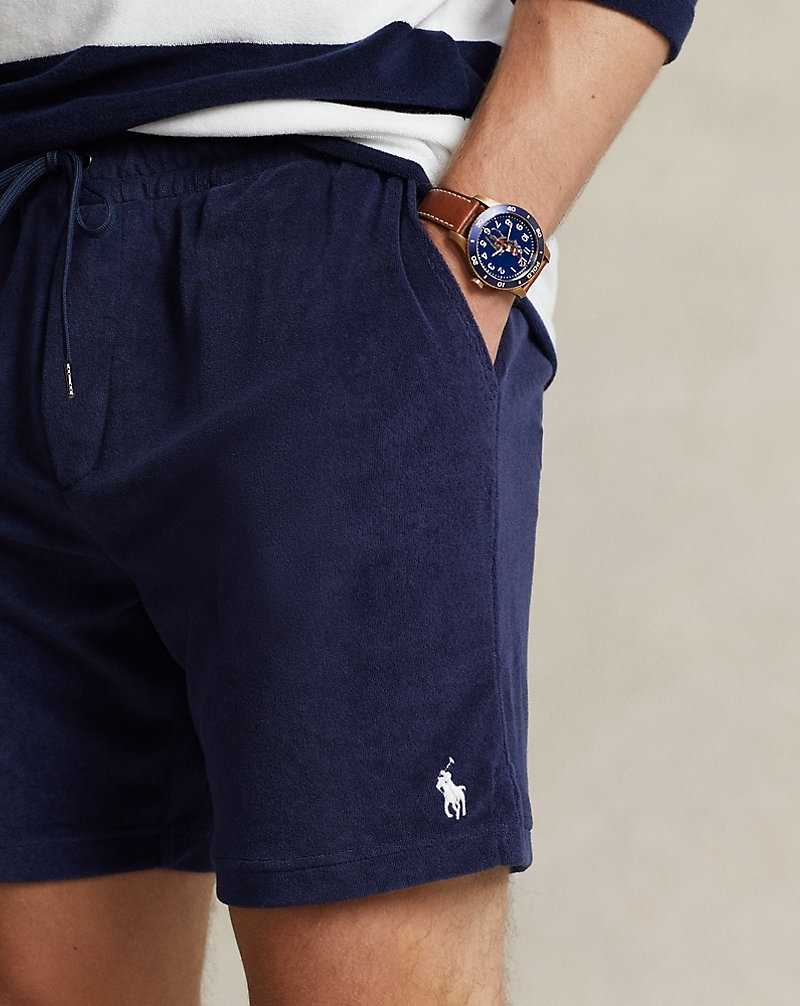 Ropa De Casa Ralph Lauren 16.5-cm Terry Drawstring Hombre Azul Marino | IBLGCMA-40 - vista 5