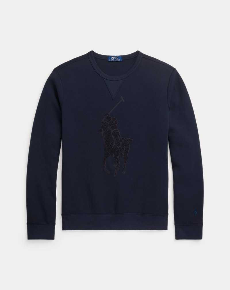 Ropa De Casa Ralph Lauren Big Pony Double-Knit Hombre Azul Marino | TISYGLV-72 - vista 2