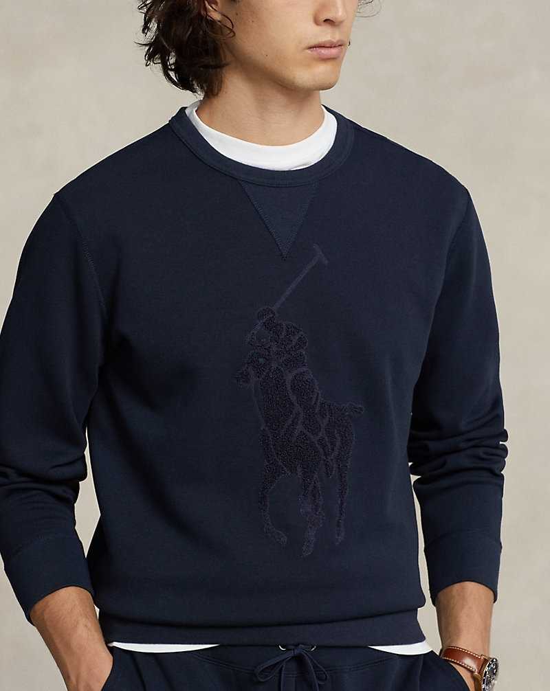 Ropa De Casa Ralph Lauren Big Pony Double-Knit Hombre Azul Marino | TISYGLV-72 - vista 5