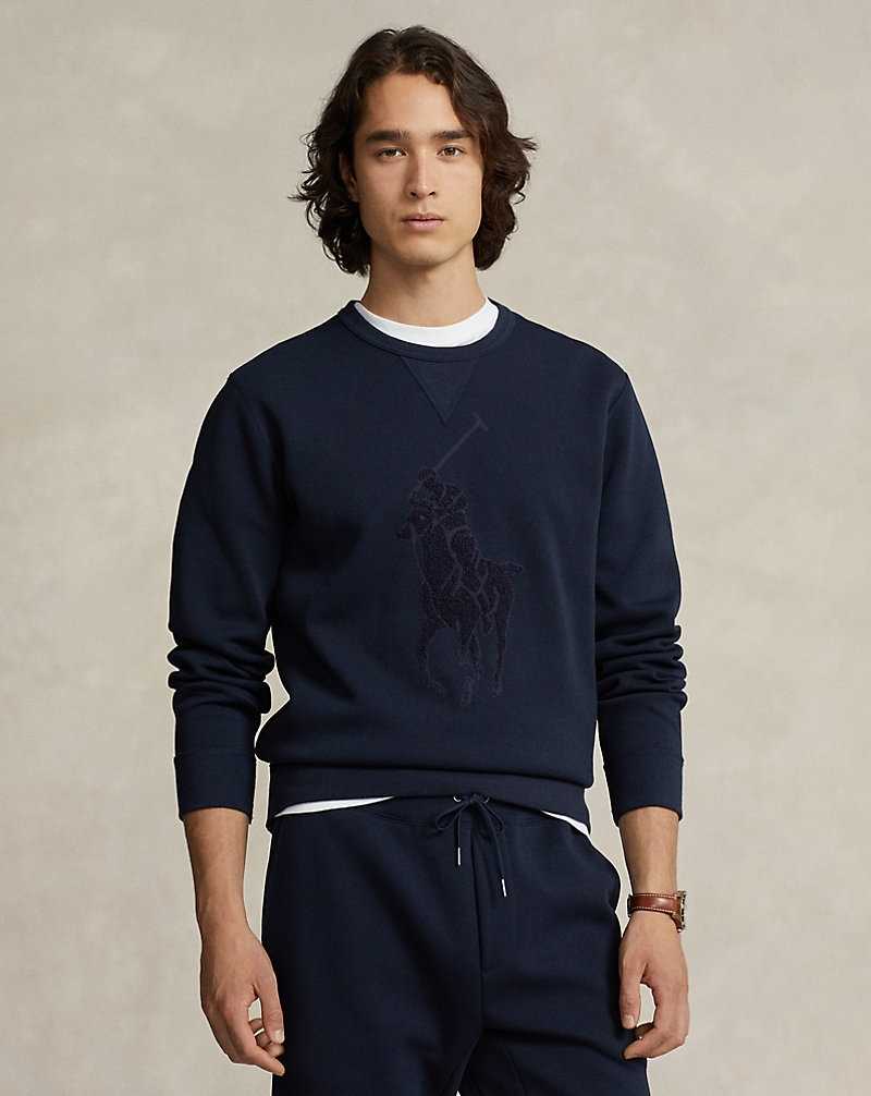 Ropa De Casa Ralph Lauren Big Pony Double-Knit Hombre Azul Marino | TISYGLV-72 - vista 1