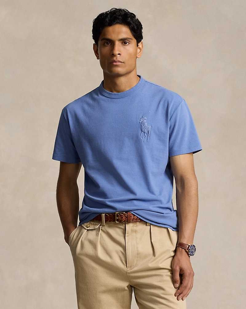 Ropa De Casa Ralph Lauren Classic Fit Big Pony Jersey Hombre Azules | YBEPCKR-68 - vista 1